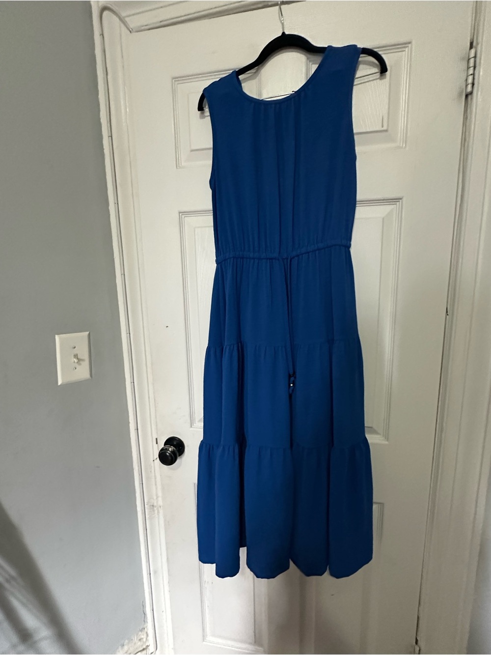 Calvin Klein Royal Blue Sleeveless Tiered Maxi Dress